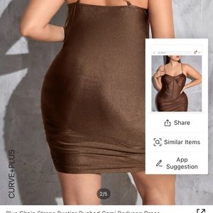 Chain strap Dress Ruched